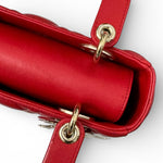 Load image into Gallery viewer, Christian Dior Lady Dior Lucky Badges Small - Red Lambskin Gold-tone Hardware
