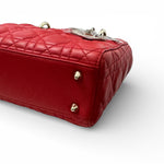 Load image into Gallery viewer, Christian Dior Lady Dior Lucky Badges Small - Red Lambskin Gold-tone Hardware
