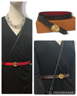 Load image into Gallery viewer, Louis vuitton cirle belt-reversible
