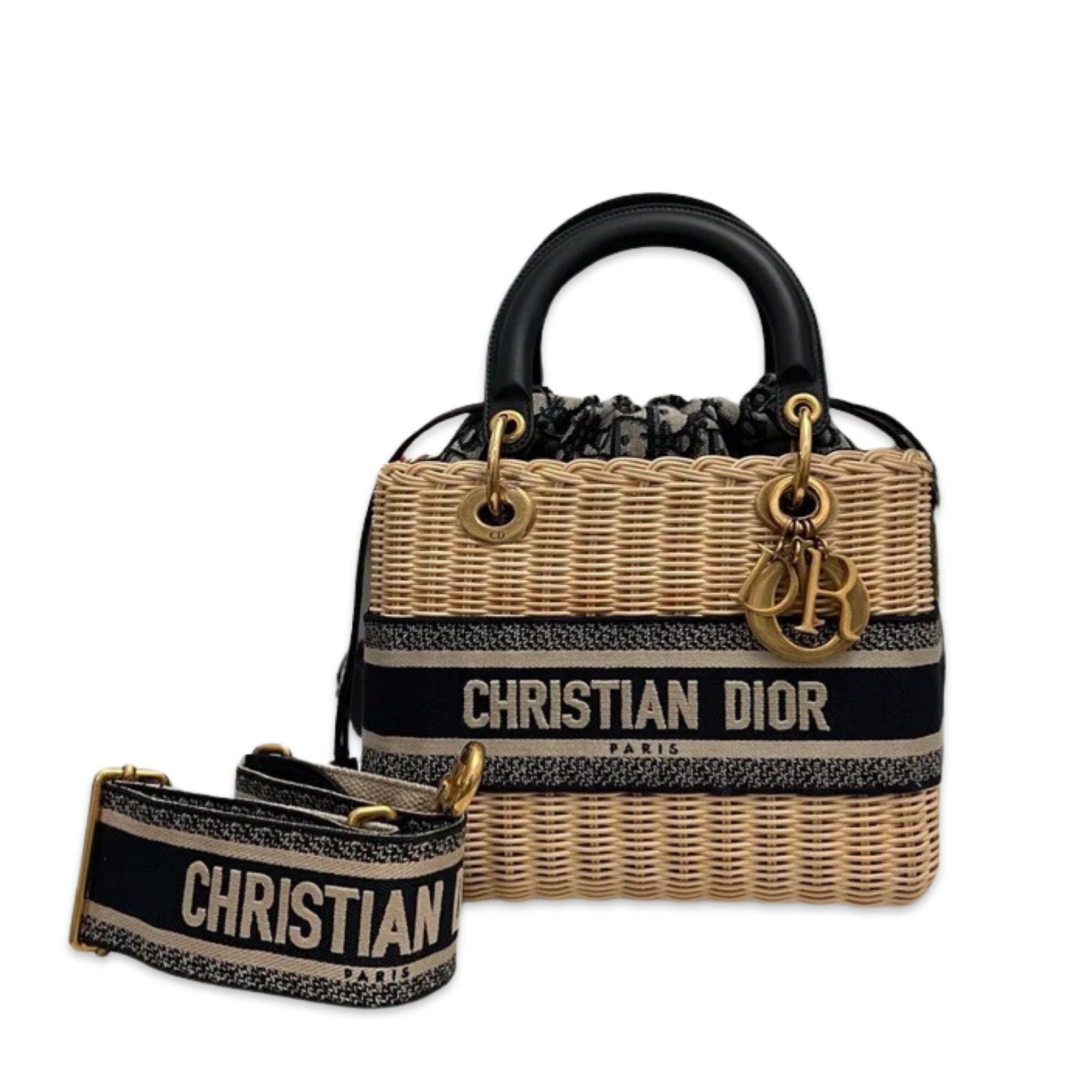 Christian Dior Lady Dior Natural Wicker - Medium