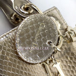 Load image into Gallery viewer, Christian Dior Lady Dior Mini Karung Leather Gold
