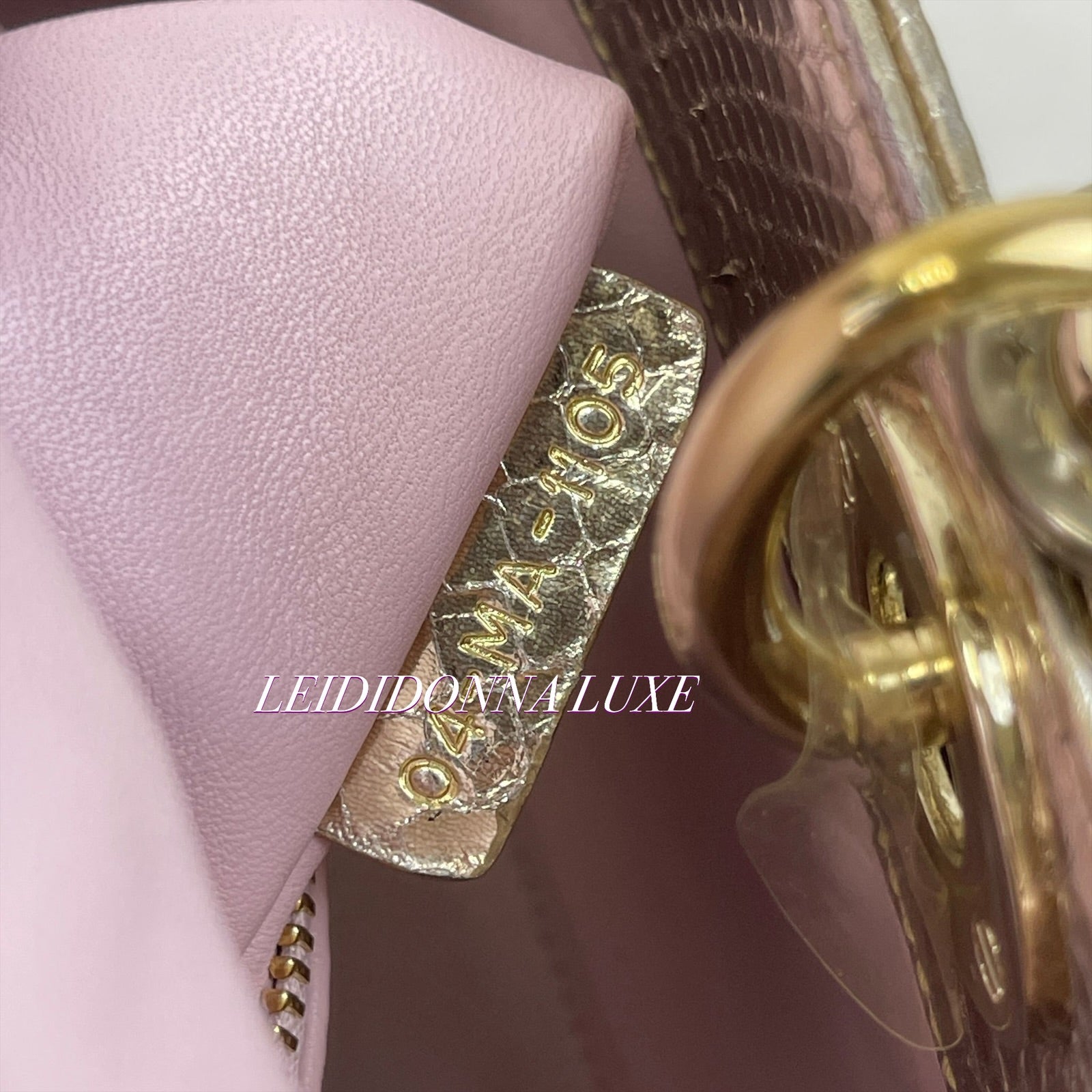 Christian Dior Lady Dior Mini Karung Leather Gold