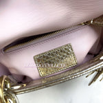 Load image into Gallery viewer, Christian Dior Lady Dior Mini Karung Leather Gold
