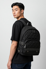 Load image into Gallery viewer, PRADA Black Quilted Tessuto Impuntu Nylon Backpack
