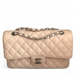 Load image into Gallery viewer, Chanel Timeless Classic Medium Cloud Pink Caviar Silver-tone Hardware M/L
