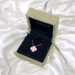 Load image into Gallery viewer, Van Cleef and Arpels VCA Vintage Alhambra Holiday Pendant, Diamond, Pink Sevres, 18kt Gold
