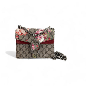 Gucci Dionysus Mini GG Supreme Beige Monogram Rose Blooms