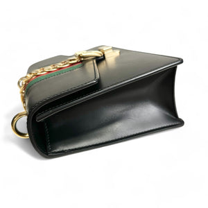 Gucci Sylvie Medium Black Calfskin Gold-tone Hardware