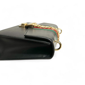 Gucci Sylvie Medium Black Calfskin Gold-tone Hardware