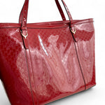 Load image into Gallery viewer, Gucci Microguccissima Medium Nice Tote Apple Red Patent Leather
