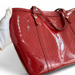 Load image into Gallery viewer, Gucci Microguccissima Medium Nice Tote Apple Red Patent Leather
