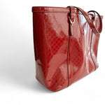 Load image into Gallery viewer, Gucci Microguccissima Medium Nice Tote Apple Red Patent Leather
