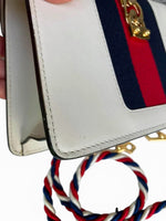 Load image into Gallery viewer, Gucci Mini Sylvie Bag, White Calfskin Leather, Goldtone Hardware
