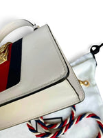 Load image into Gallery viewer, Gucci Mini Sylvie Bag, White Calfskin Leather, Goldtone Hardware
