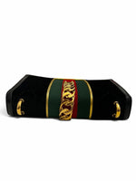 Load image into Gallery viewer, Gucci Sylvie Small Crossbody Bag in Black GG Velvet, Gold-tone Hardware
