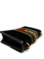 Load image into Gallery viewer, Gucci Sylvie Small Crossbody Bag in Black GG Velvet, Gold-tone Hardware
