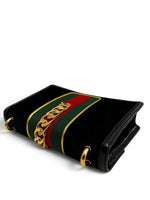 Load image into Gallery viewer, Gucci Sylvie Small Crossbody Bag in Black GG Velvet, Gold-tone Hardware

