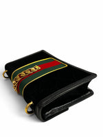 Load image into Gallery viewer, Gucci Sylvie Small Crossbody Bag in Black GG Velvet, Gold-tone Hardware
