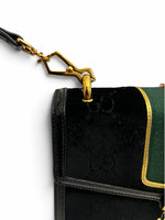 Load image into Gallery viewer, Gucci Sylvie Small Crossbody Bag in Black GG Velvet, Gold-tone Hardware
