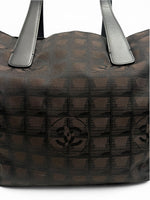 Load image into Gallery viewer, Chanel New Travel Line Vintage Nylon Tote, Chocolate Brown
