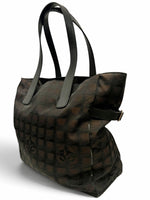 Load image into Gallery viewer, Chanel New Travel Line Vintage Nylon Tote, Chocolate Brown
