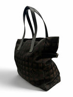 Load image into Gallery viewer, Chanel New Travel Line Vintage Nylon Tote, Chocolate Brown
