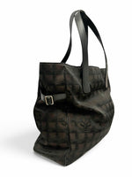Load image into Gallery viewer, Chanel New Travel Line Vintage Nylon Tote, Chocolate Brown
