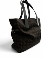 Load image into Gallery viewer, Chanel New Travel Line Vintage Nylon Tote, Chocolate Brown

