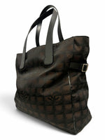 Load image into Gallery viewer, Chanel New Travel Line Vintage Nylon Tote, Chocolate Brown
