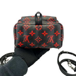 louis vuitton backpack palm springs infrarouge mini black red Louis Vuitton Palm Springs Backpack Mini Monogram Infrarouge Silver-to – LeidiDonna Luxe Inc