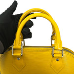 Load image into Gallery viewer, Louis Vuitton Alma BB Epi Jacquard Yellow Silver Tone Hardware
