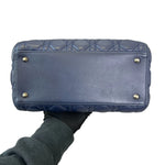 Load image into Gallery viewer, Christian Dior Lady Dior Medium Lambskin Navy Blue GHW
