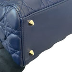 将图片加载到图库查看器，Christian Dior Lady Dior Medium Lambskin Navy Blue GHW
