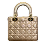 将图片加载到图库查看器，Christian Dior Lady Dior My ABCDior Small Lambskin Cannage Rose Gold GHW
