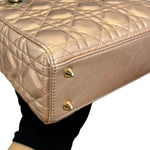 将图片加载到图库查看器，Christian Dior Lady Dior My ABCDior Small Lambskin Cannage Rose Gold GHW
