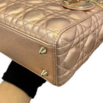 将图片加载到图库查看器，Christian Dior Lady Dior My ABCDior Small Lambskin Cannage Rose Gold GHW
