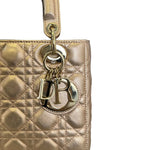 将图片加载到图库查看器，Christian Dior Lady Dior My ABCDior Small Lambskin Cannage Rose Gold GHW
