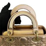 将图片加载到图库查看器，Christian Dior Lady Dior My ABCDior Small Lambskin Cannage Rose Gold GHW
