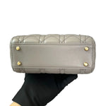 Load image into Gallery viewer, Christian Dior Mini Lady Dior Lambskin Grey GHW
