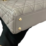 Load image into Gallery viewer, Christian Dior Mini Lady Dior Lambskin Grey GHW
