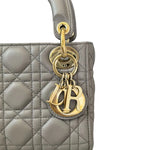 Load image into Gallery viewer, Christian Dior Mini Lady Dior Lambskin Grey GHW
