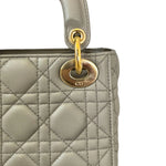 Load image into Gallery viewer, Christian Dior Mini Lady Dior Lambskin Grey GHW
