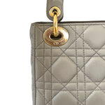 Load image into Gallery viewer, Christian Dior Mini Lady Dior Lambskin Grey GHW
