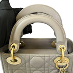 Load image into Gallery viewer, Christian Dior Mini Lady Dior Lambskin Grey GHW
