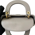 Load image into Gallery viewer, Christian Dior Mini Lady Dior Lambskin Grey GHW
