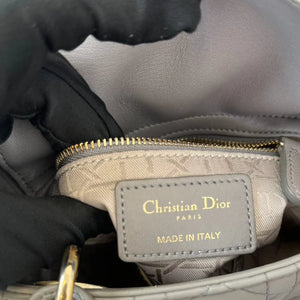 Christian Dior Mini Lady Dior Lambskin Grey GHW