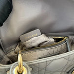 Load image into Gallery viewer, Christian Dior Mini Lady Dior Lambskin Grey GHW
