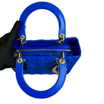 Load image into Gallery viewer, Lady Dior Medium Lambskin Cannage Electric Blue GHW
