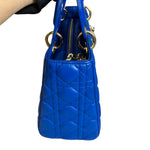 Load image into Gallery viewer, Lady Dior Medium Lambskin Cannage Electric Blue GHW
