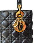 Load image into Gallery viewer, Lady Dior Medium Lambskin Quilted Black GHW
